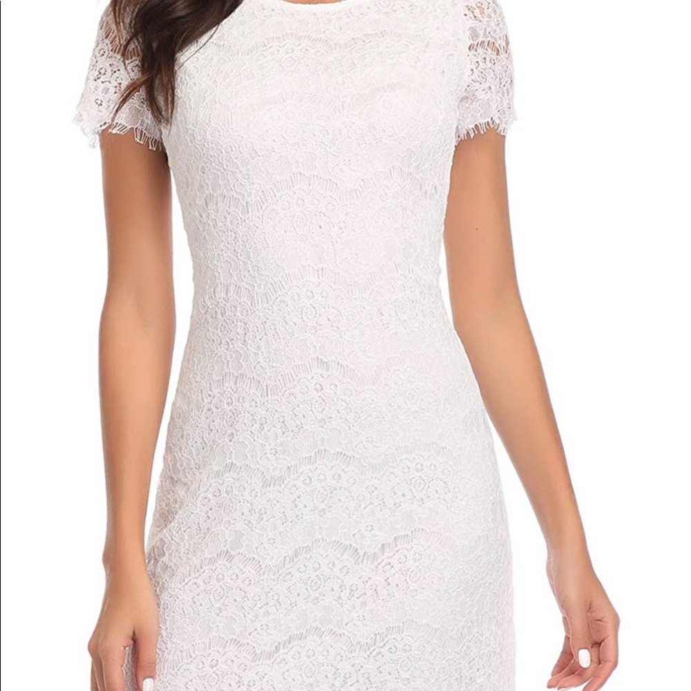 White lace dress